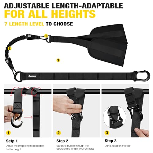 Pull Up Assistance Bands, Resistance Bands for Pull Up Bar Workout, Adjustable Heavy Duty Pull Up Assist Equipment with 4 Assistance Bands, Home Gym Fitness Exercise Strength Training - color: 1-Black