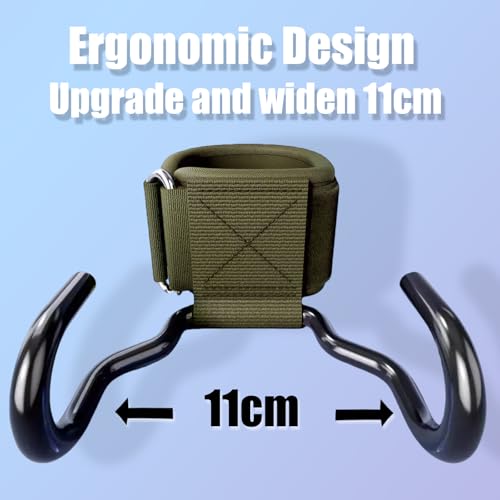 Weight Lifting Hooks, Upgrade Weightlifting Grip Hooks, Heavy Duty Lifting Wrist Straps for Pull-Ups, Strength Training and Deadlifts, Wrist Strap Hook for Men and Women - color: Green