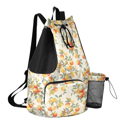 Red Yellow Fruits Women Mens Drawstring Backpack Climbing Gym Bag with Inside Pockets Cinch Sack Waterproof