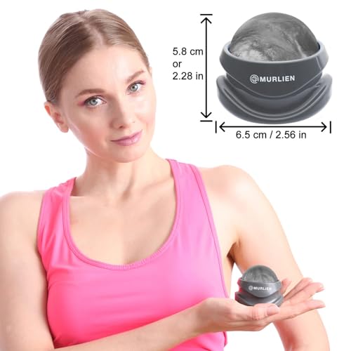 Massage Roller Ball, Tight and Sore Muscles Relief, Manual Massager, Alleviating Shoulder, Arms, Back, Legs, Calves or Muscle Tension - Gray - color: Gray