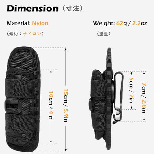 TRIWONDER Tactical Phone Pouch Molle, Smartphone Holster Bag EDC Utility Cellphone Lock Card Holder Organizer Fit for Waist Belt Case - color: 10 Black