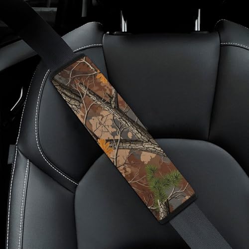 2 Pack Breathable Car Seat Belt Pad for Child, Stroller Pushchair High Chair, Hunting Camo Neck Strap Covers, Neck and Shoulder Support - color: Pattern 471