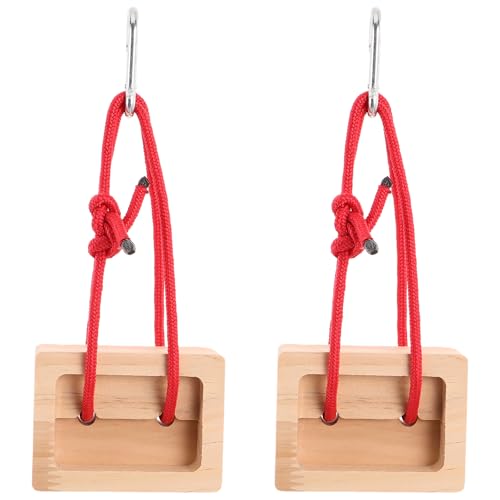 FAVOMOTO 2pcs Portable Wooden Rock Climbing Fingerboard Hangboard Training Board for Grip Strength Enhancement Indoor Outdoor Climbing Training Equipment
