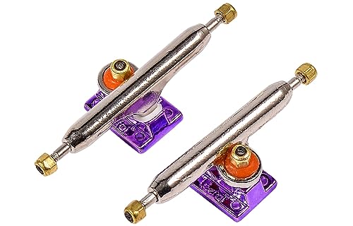 Fingerboard Trucks with Upgraded Urethane Bushings and Pivot Cup,34mm 32mm Width,Normal Kingpin (Purple, 34mm) - color: Purple, size: 34mm