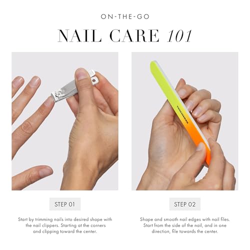 Tweezerman Stainless Steel Nail Clipper Combo Set with 3 Nail Files Neon - color: Stainless Steel W/Nail Files