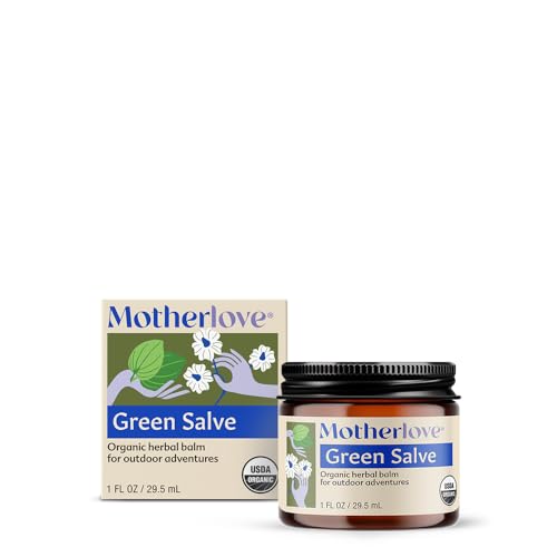 Motherlove Green Salve (1 oz) | Family-Friendly Outdoor Adventure Ointment to Soothe Skin -- USDA Organic