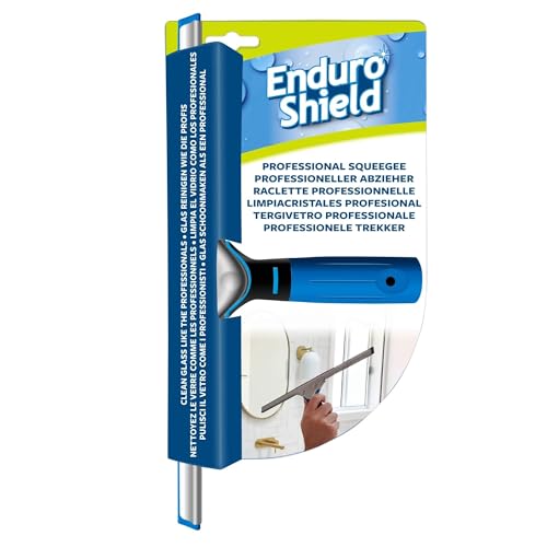 EnduroShield Professional Window Squeegee - 10 & 14 Inch Blades | Premium Silicone Blades | Streak-Free Results | Ergonomic Handle | Professional Grade - size: Single: Professional Squeegee