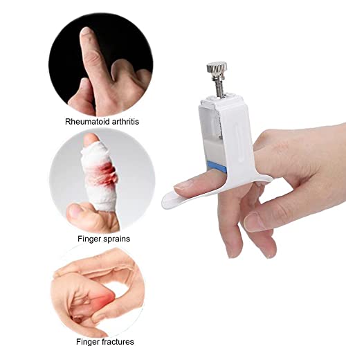 Watris Veiyi Finger Joint Straightener for Finger Pain Easy Pressing Splint | Finger Joint Extension Splint, Finger Fixed Rehabilitation, White Average Size Hand Injury Joint Support Pressing Device