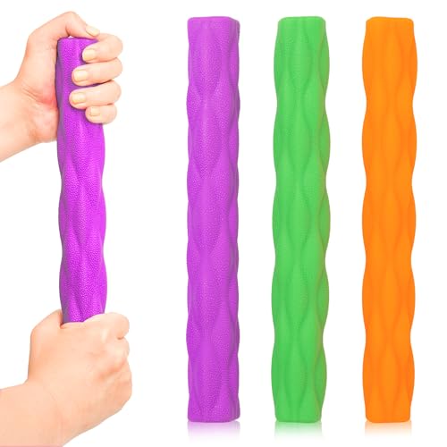DICYWUDI Flex Therapy Bar and Grip Strength Trainers set, Physical Therapy & Resistance Bar for Golfers Elbow, Tendinitis, Wrist,Forearms Pain, Improve Grip Strength and Relieve Pain - color: Purple/Green/Orange-MH