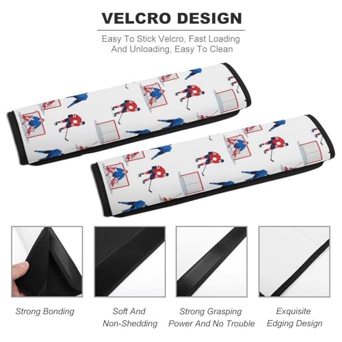 2PCS Hockey Player Seat Belt Cover Breathable Automotive Seat Belt Protector for Adult Use, Most Cars, Pressure Relief - color: Pattern 86