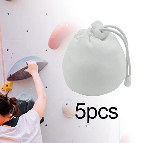 5X Anti-Slip Chalk Ball Bag Drawstring Bag with Buckle for Gymnastics Bouldering Weightlifting, Rock Climbing
