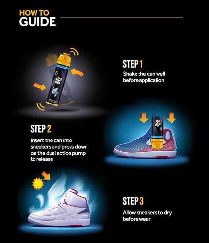 Crep Protect Shoe Deodorizer Spray - Foot & Shoe Odor Eliminator for Smelly Shoes, Sneakers, Boots, Suede & Nubuck - 24-Hour Freshness, Refreshing Scent (Fresh Linen, 5.07oz)