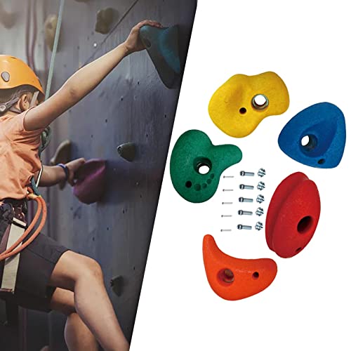 5Pcs Rock Wall Holds, Children Rock Climbing Holds, Rock Wall Climbing Kits, Playground Accessories