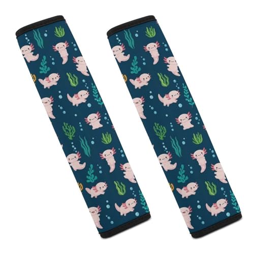 2 Pack Universal Fit Seat Belt Cover for Child, Stroller Pushchair High Chair, Axolotl Automotive Seat Belt Protector, Pressure Relief - color: Pattern 161