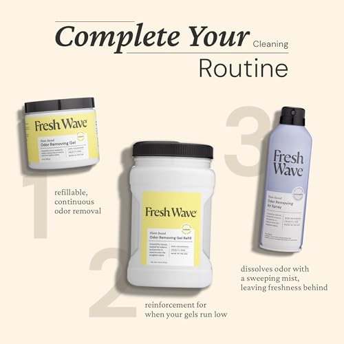 Fresh Wave Lemon Odor Eliminator Gel 2Pk 15 oz - Air Freshener for Home | Lasts 30-60 days. Plant-based odor absorber. No perfumes or harsh chemicals. Bathroom & closet deoderizer. Refills available. - size: 15 fl oz (Pack of 2)