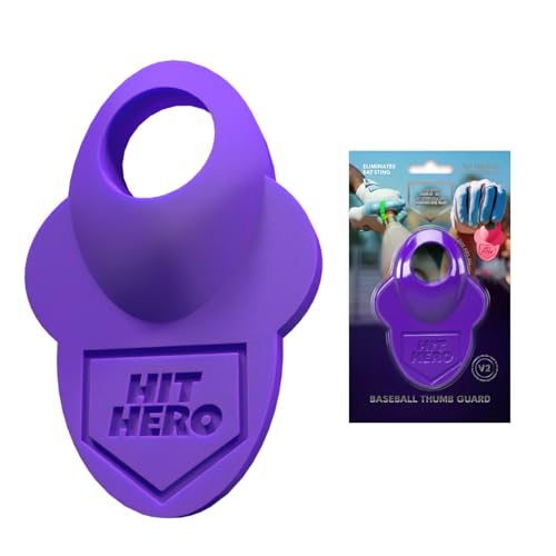 Baseball Thumb Guard, Batters Batting Grip, Finger Guard, Accessory, Batting Protection, Reduce Bat Sting, Hitter, Tool, Bat, Hitting Accessory - color: Vibrant Purple