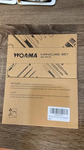 WOAMA Manicure Set Nail Clippers 30-piece Pedicure Kit Manicure Tools Nail Manicure Kit with Green Travel Case for Home, Workplace, Gift, Beauty Salon - color: Green