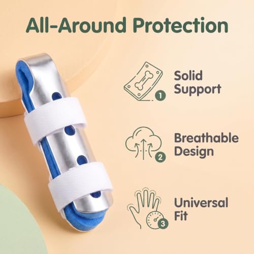 3Pcs Finger Splints Set S/M/L - Adjustable Finger Support Brace for Arthritis, Broken Finger, Sprain(3 Sizes) - size: 3small