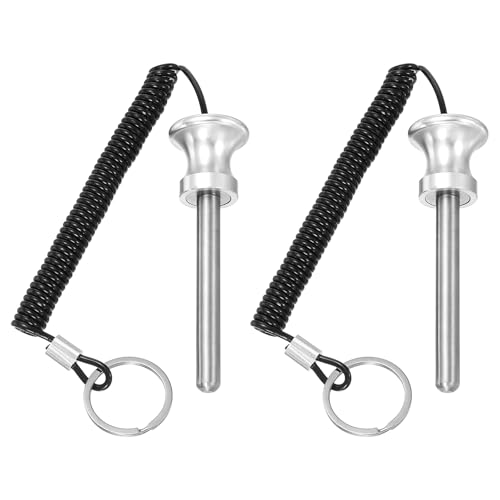 Weight Stack Pin, Weight Gym Pin Strength Training Equipment Replacement with Pull Rope for Commercial Home - color: Silver, size: 0.4 x 3.1 Inch