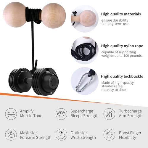 Wooden Wrist Roller and Forearm Strengthener,Grip Strength Trainer,Arm Blaster Exerciser,Strength Trainer For Fingers and Wrist. - color: Ball