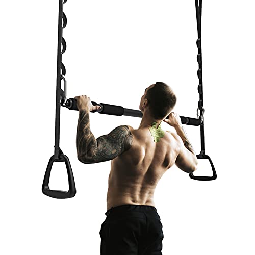 Home Indoor Pull-up Bar, Multifunctional Strength Training Aerobic Fitness Equipment, Height Adjustable, Ceiling Installation, Steady Load 300kg