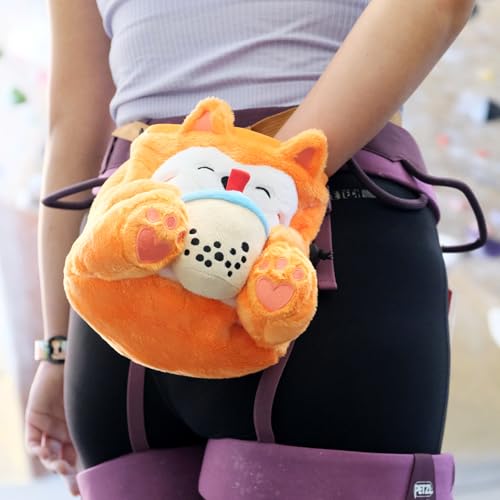 Rock Climbing Chalk Bag + Refillable Ball – Boba Dog Plush Animal Bag - style: Chalk Bag + Refillable Chalk Ball