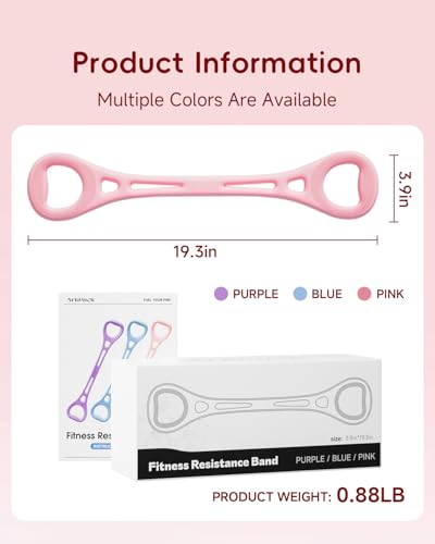 Resistance Bands for Women,2PCS Thickened TPE Arm Resistance Bands,Figure 8 Fitness Resistance Band Stretch Fitness Band for Working Out Yoga Pilates Arms Foot Leg Shoulder Waist Back - color: Blue