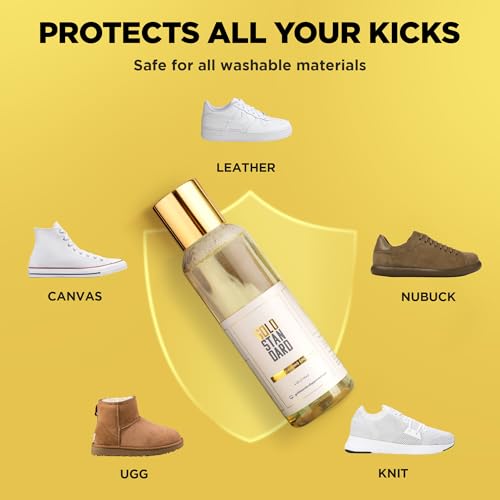 Gold Standard Shoe Cleaning Kit for White Sneakers & Tennis Shoes | Sneaker Cleaning Kit, Removes Dirt & Stains from Leather, Canvas & Mesh - style: Shoe Cleaner Kit