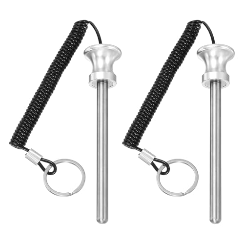 Weight Stack Pin, Weight Gym Pin Strength Training Equipment Replacement with Pull Rope for Commercial Home - color: Silver, size: 0.4 x 4.7 Inch
