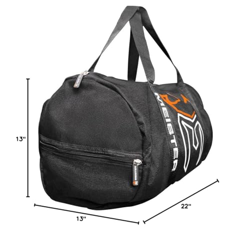Meister Breathable Chain Mesh Duffel Gym Bag - color: Black, size: X-Large 28"x15"x15"