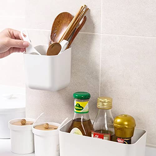 Chris.W 3Pack Pegboard Containers Pegboard Pencil Cup Basket White Pegboard Bins Accessories Peg Attachments for Arts Crafts Pens - Compatible with IKEA Skadis Pegboard(3.5"x 3"x 3.1") - color: 3pcs Pegboard Containers