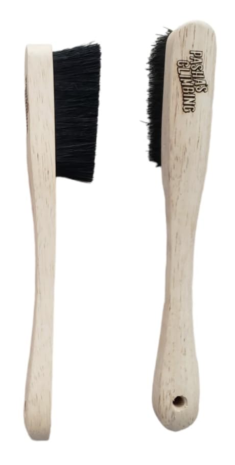 Wooden Climbing Hold Brush with Natural Bristles, Removes Magnesia, Improves Grip Friction 18 pcs