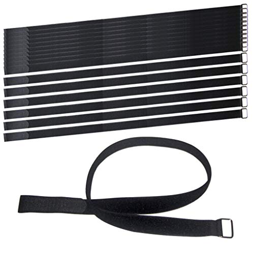 36 inch Cable Strap with Buckle - 16 PACK Hook and Loop Fastening Straps - Adjustable Nylon Extend Securing Strap - size: 1 x 36 in