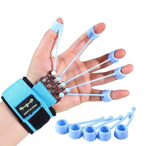 Grip Strength Exerciser Silicone Finger Grip Trainer Extensor Stretching | Adjustable for Wrist Physical Rehabilitation, Adults Hand Cramps Recovery, Men Women - color: 40 pounds