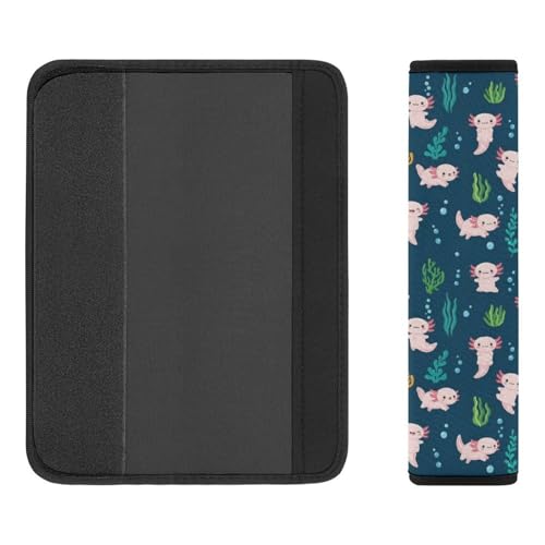 2 Pack Universal Fit Seat Belt Cover for Child, Stroller Pushchair High Chair, Axolotl Automotive Seat Belt Protector, Pressure Relief - color: Pattern 161
