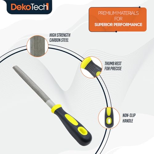 6-Inch Half-Round File with Ergonomic Anti-Slip Handle - style: 6-Inch Half-Round File with Ergonomic Anti-Slip Handle