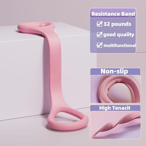Resistance Bands for Exercise,6-Tube Elastic Yoga Pedal Puller Resistance Band, Natural Latex Tension Rope Fitness Equipment, for Abdomen/Waist/Arm/Leg Stretching Slimming Training - color: Pink
