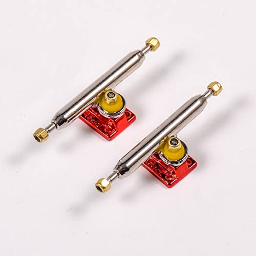 Fingerboard Trucks with Upgraded Urethane Bushings and Pivot Cup,34mm 32mm Width,Normal Kingpin (Red, 34mm) - color: Red, size: 34mm