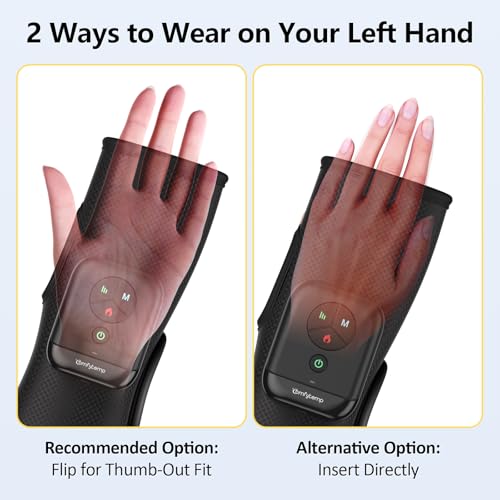 Comfytemp Air Compression Hand and Wrist Massager with Heat and Compression | Extend to Forearm, FSA Eligible HSA, Recovery for Carpal Tunnel, Tennis Elbow, Birthday Gift for Men Women (Length 13")