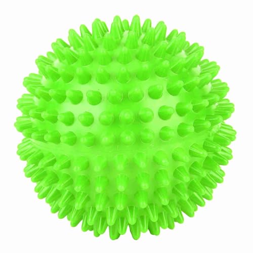 2Pcs Spiky Hard Massage Balls,Soft Spiked Manual Massager Rollers Body Spiky Balls Fitness Finger Relax Tool for Plantar Fasciitis Exercise Back Feet (Large Size 9cm) - color: Green, size: Large size 9cm