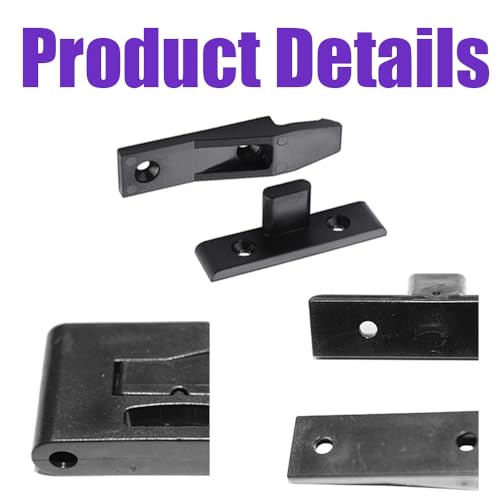 8 Sets Furniture Suspension Fitting ABS Plastic Quick Fitting Furniture Panel Joint Bracket Fast Installation Push-On Clips, Furniture Panel Joint Bracket for Cabinet Wardrobe Mounting, Black