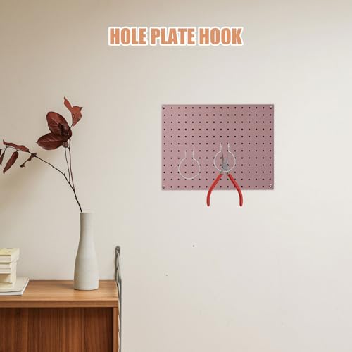 SOLUSTRE 10pcs Silver Iron Pegboard Hooks Metal Hanging Board Organizer Tool Hangers for Garage and Craft Room Storage Accessories