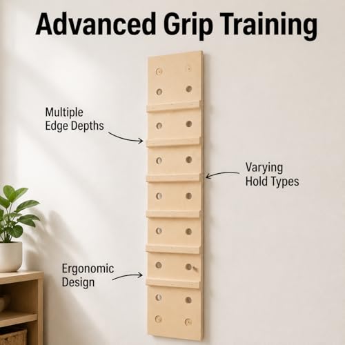 Home Climbing Wall Panel, 1.22 × 2.44 m Solid Material, Wall-Mounted Indoor Climbing Panel, Physical Training & Active Play, Fingerboard - style: Fingerboard