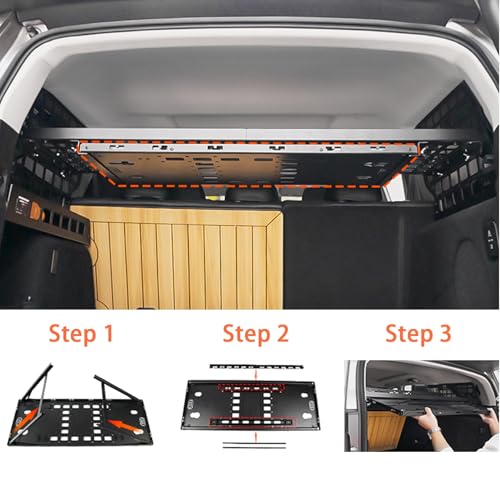 ITrims Storage Molle Panel Modular for Vehicle SUV Car Accessories Interior Trunk Organizer Rear Cargo Rack Basket Shelf Luggage Storage Carrier Hanging Boards Camping Table (C) - style: C
