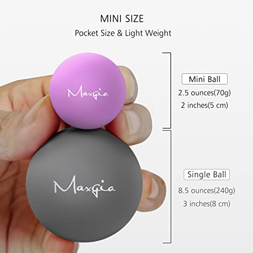 2" Mini Massage Ball, 5 Speeds Vibrating Massage Roller Ball for Palm, Hand, Foot, Leg, Neck, Back, Trigger Point Muscle Therapy Ball for Myofascial Release, Plantar Fasciitis, Purple - color: Purple