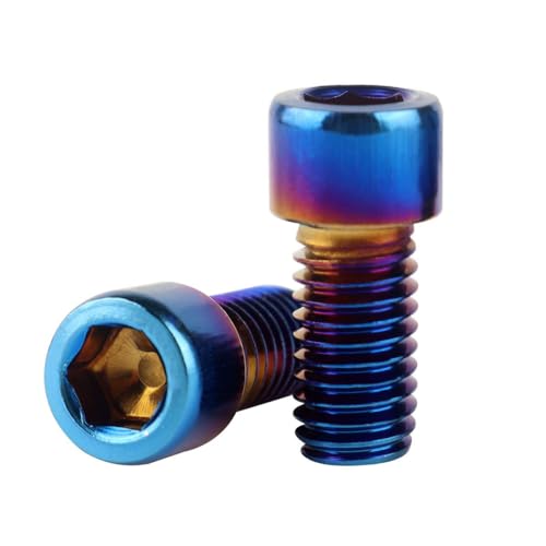 6Pcs Bike Screws M6x10 12 16 18 20 25 30 35mm Stainless Steel Socket Head Cap Allen Hex Bolt (Burnt Blue, M6 x12mm) - color: Burnt Blue, size: M6 x12mm