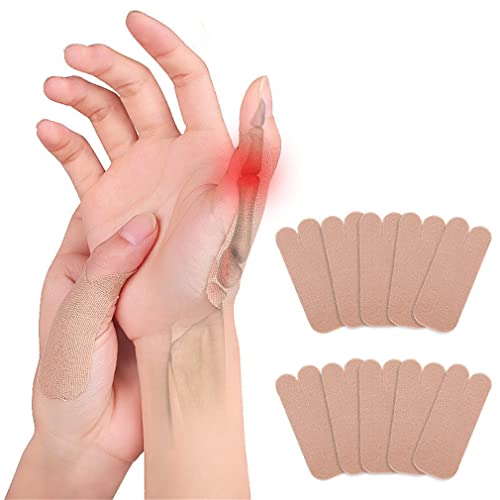 Thumb Protecting Tape Thumb Straps, Self Adhesive Big Finger Cover Stickers, Stretchy Athletic Tape, Elastic Finger Pain Relieving Patch for Sport, Joint Support Arthritis Sprains Strains (10 PCS) - color: 10 PCS