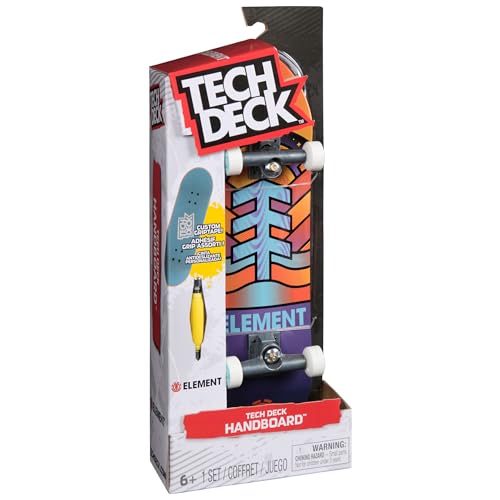 TECH DECK Element Handboard, Authentic Mini Skateboard | 9x Larger than a Fingerboard, Hands Only, Authentic Graphics, Die-Cast Trucks, Skateboard Gifts for Kids & Collectors Ages 6+ - style: Element