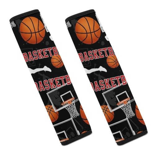 2 Pack Basketball Player Seat Belt Shoulder Pad Universal Soft and Comfortable Shoulder Protector for Kids, Most Cars, Pressure Relief - color: Pattern 23