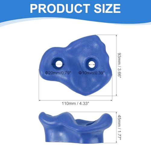 PATIKIL Rock Climbing Holds, Climbing Rock Wall Grips Play Set - color: Blue, size: A-Large